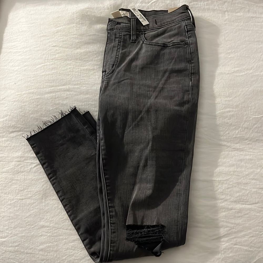 Madewell Women's Skinny Jeans in Charcoal Black